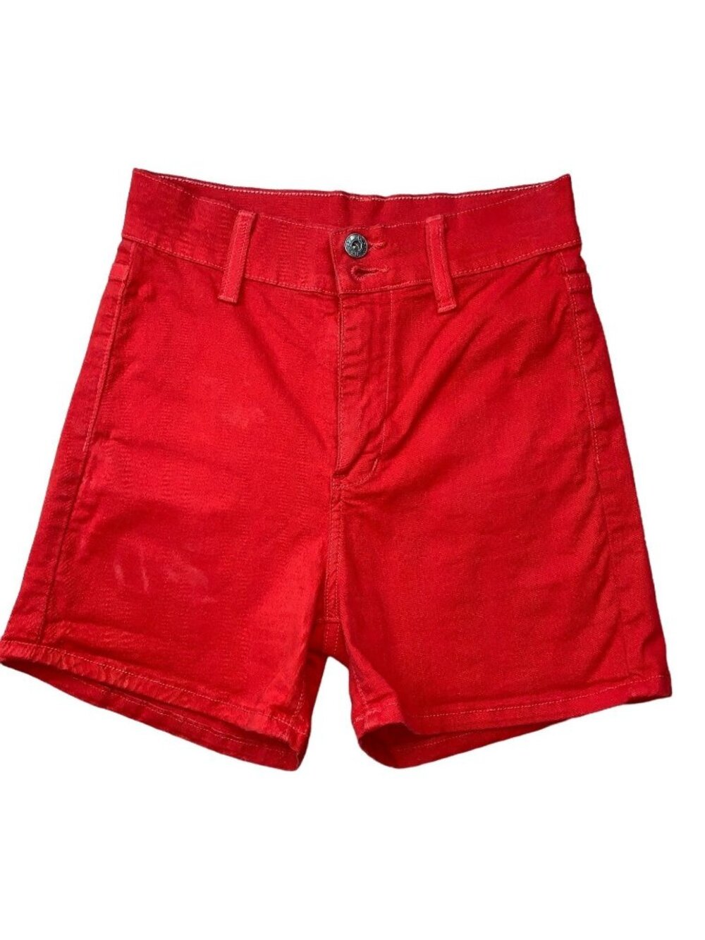 Angry Rabbit Red High-Waisted Womens Denim Shorts Size 26 Made In USA